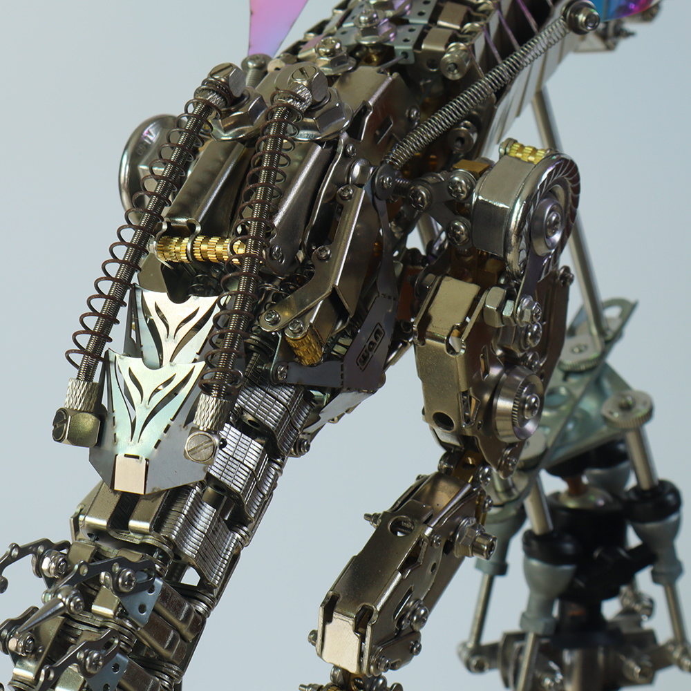 Dragón Mecánico Grande Metal 3D Criatura Mítica