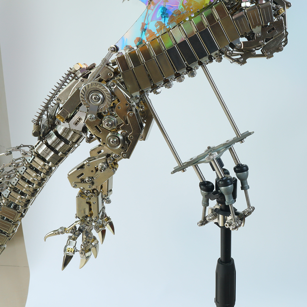 Dragón Mecánico Grande Metal 3D Criatura Mítica
