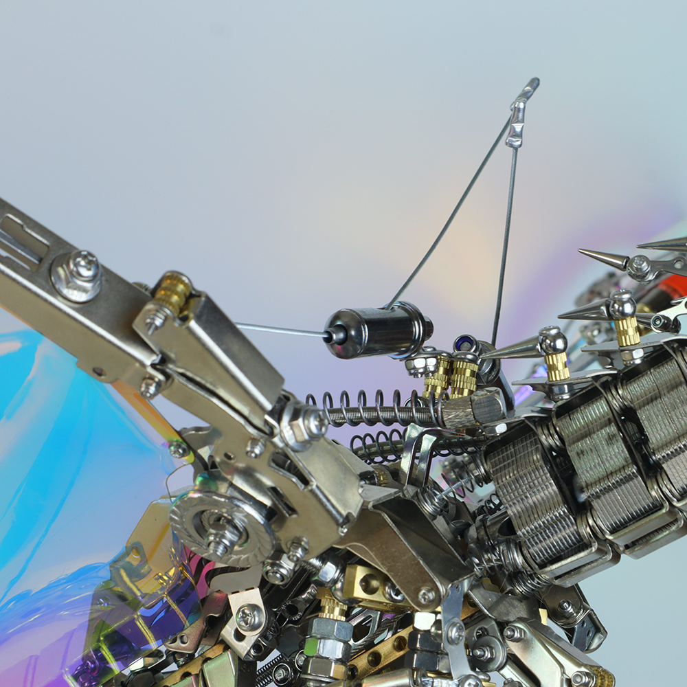 Dragón Mecánico Grande Metal 3D Criatura Mítica