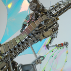 Dragón Mecánico Grande Metal 3D Criatura Mítica