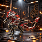 Dragón de Fuego Mecánico Metal 3D