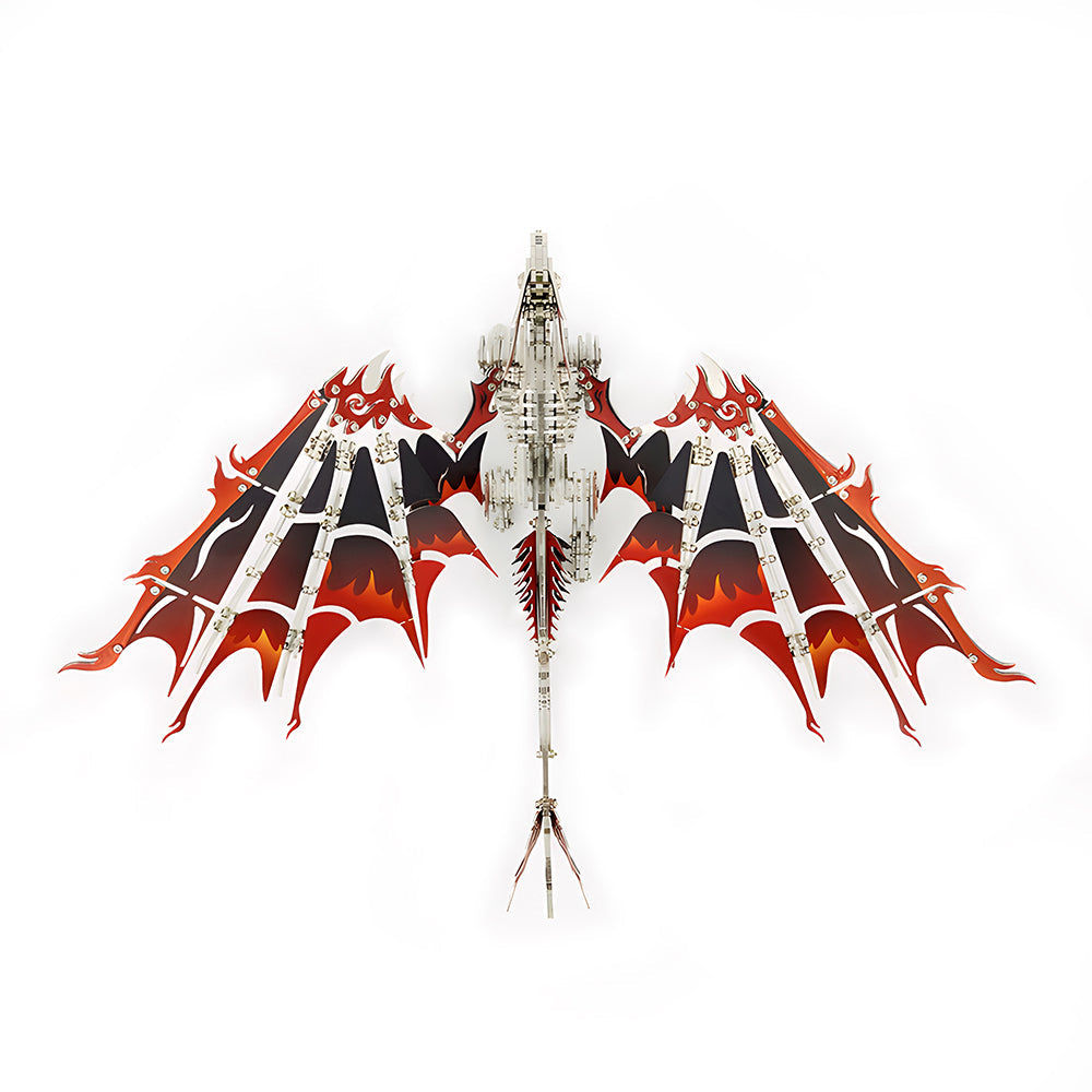 Dragón de Fuego Mecánico Metal 3D