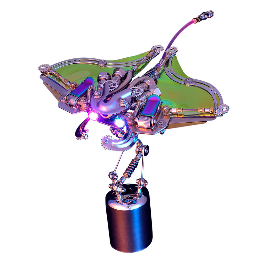 Manta Raya Mecánica Metal 3D Serie Océano