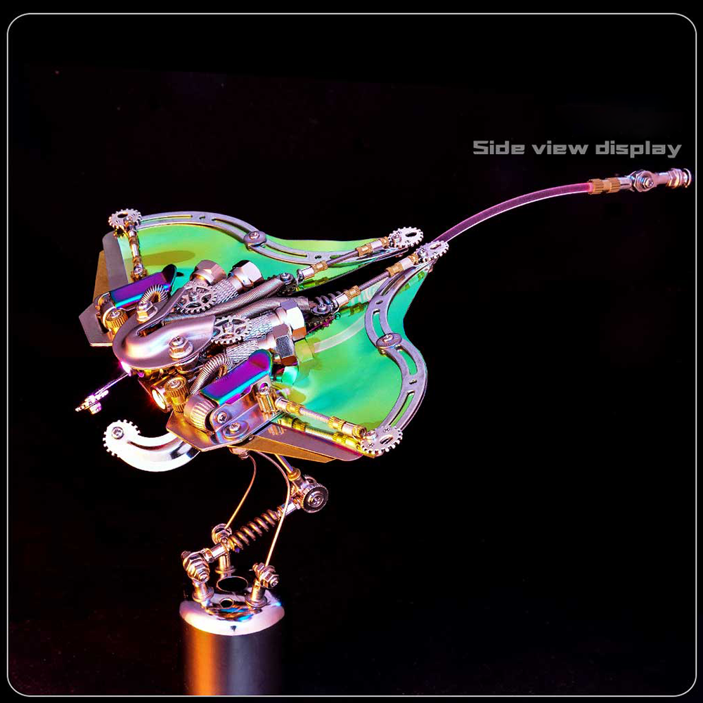 Manta Raya Mecánica Metal 3D Serie Océano