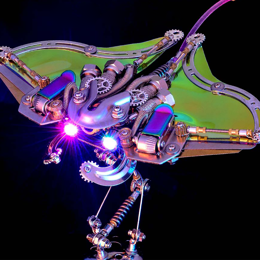 Manta Raya Mecánica Metal 3D Serie Océano