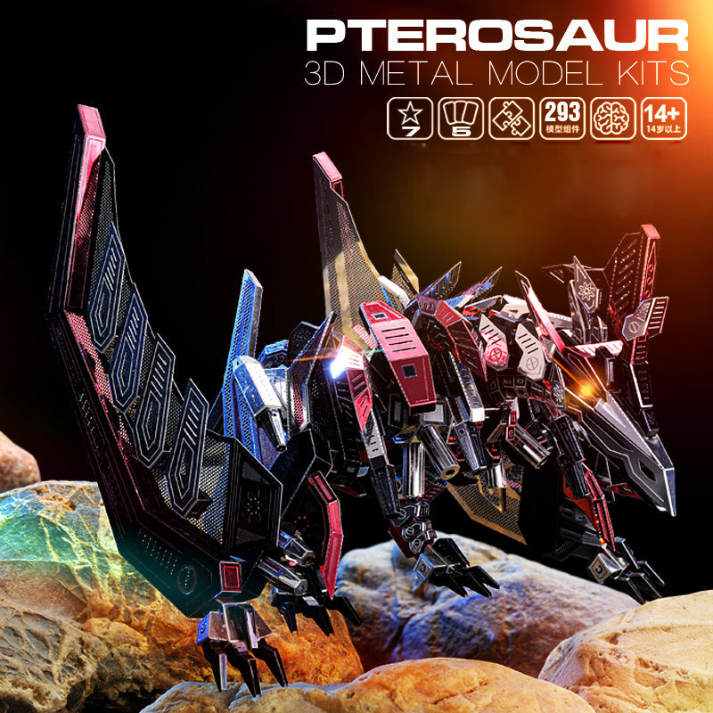 Pterosaurio Mecánico Metal 3D