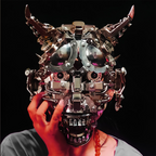 Máscara Cabeza de Toro Metal 3D Halloween