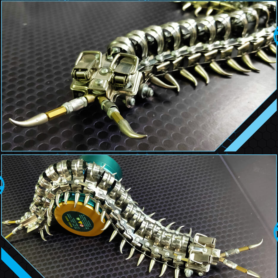 Ciempiés Metal 3D