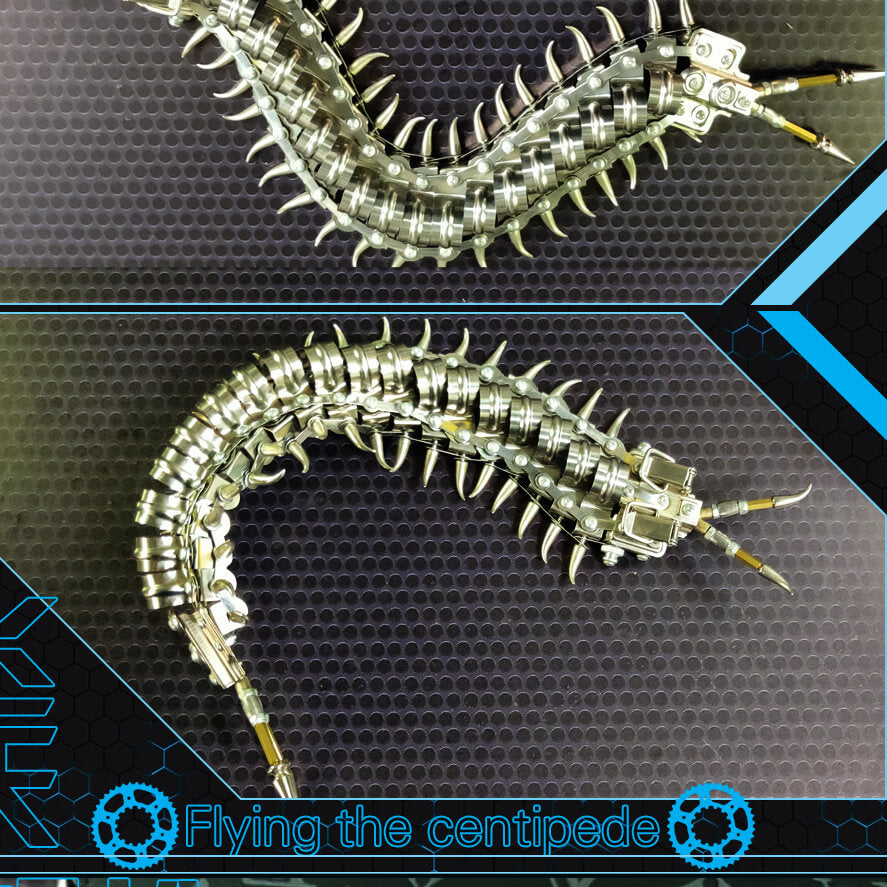 Ciempiés Metal 3D