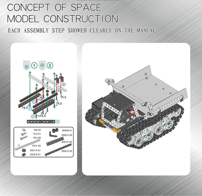 Volquete Oruga RC Metal 3D