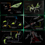 Mantis Mecánica Metal 3D 1200 piezas