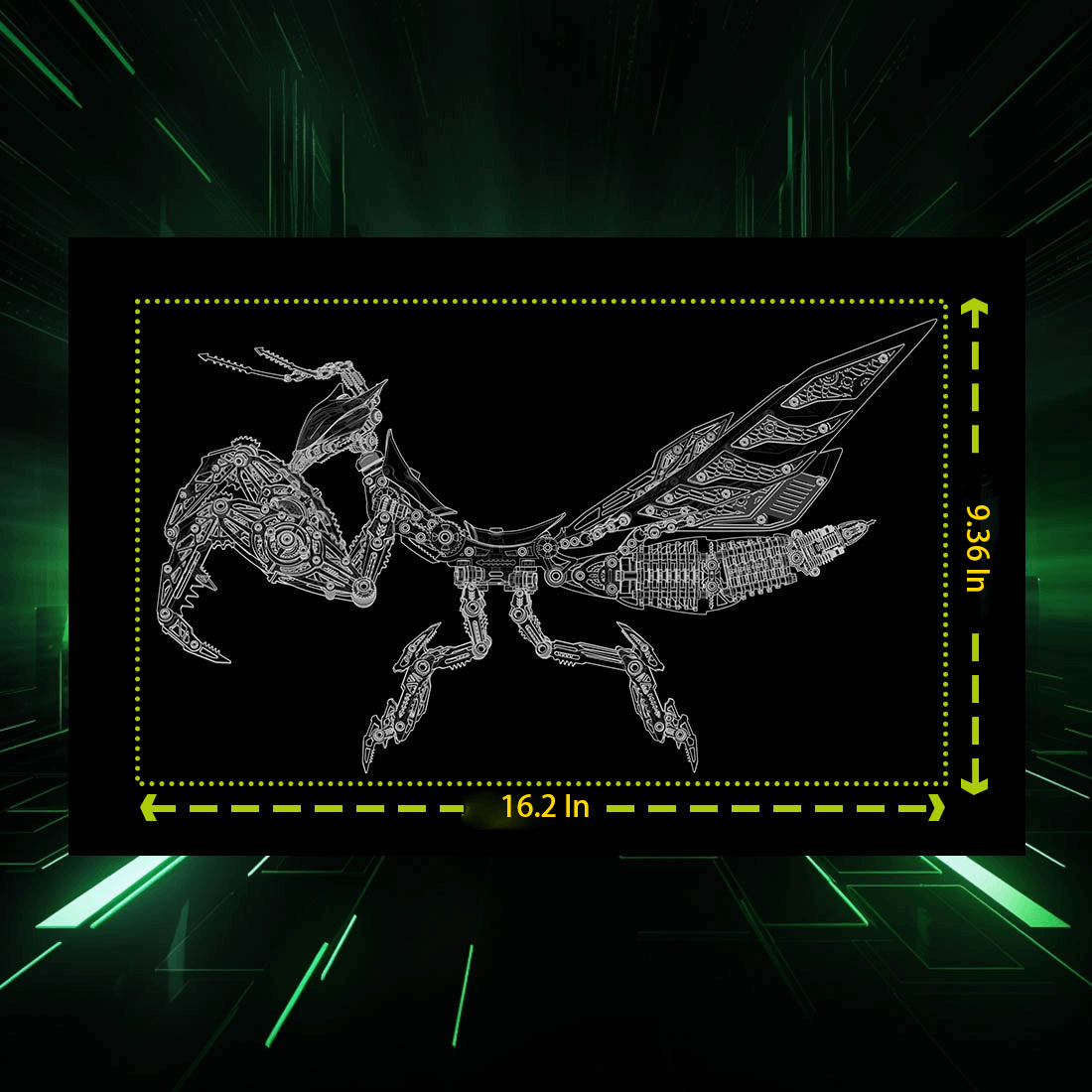 Mantis Mecánica Metal 3D 1200 piezas