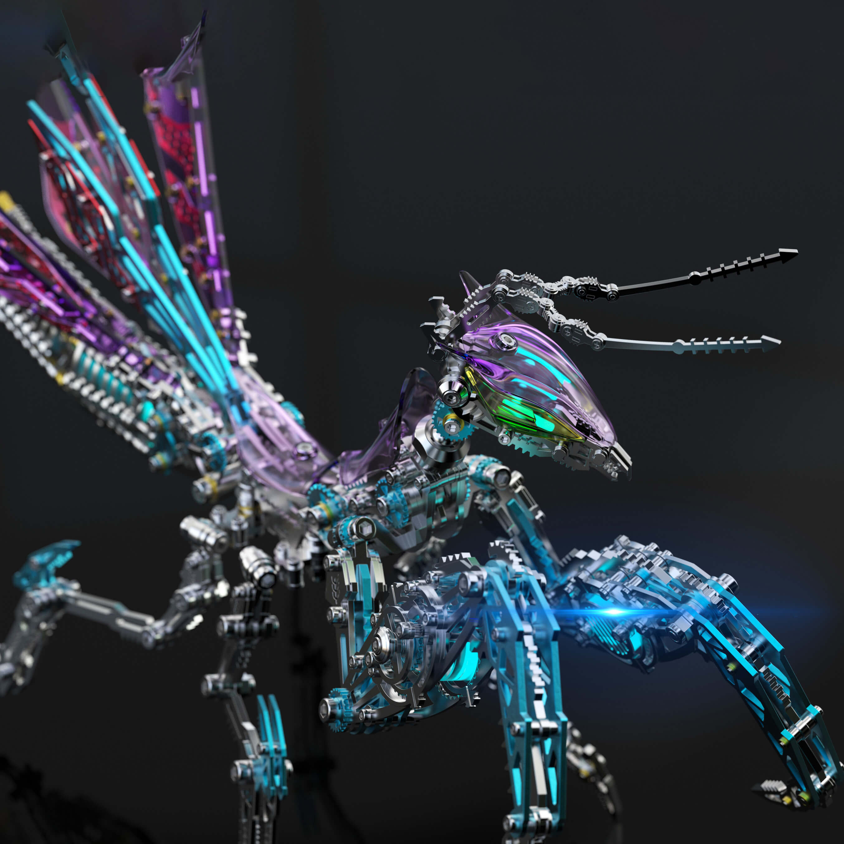 Mantis Mecánica Metal 3D 1200 piezas