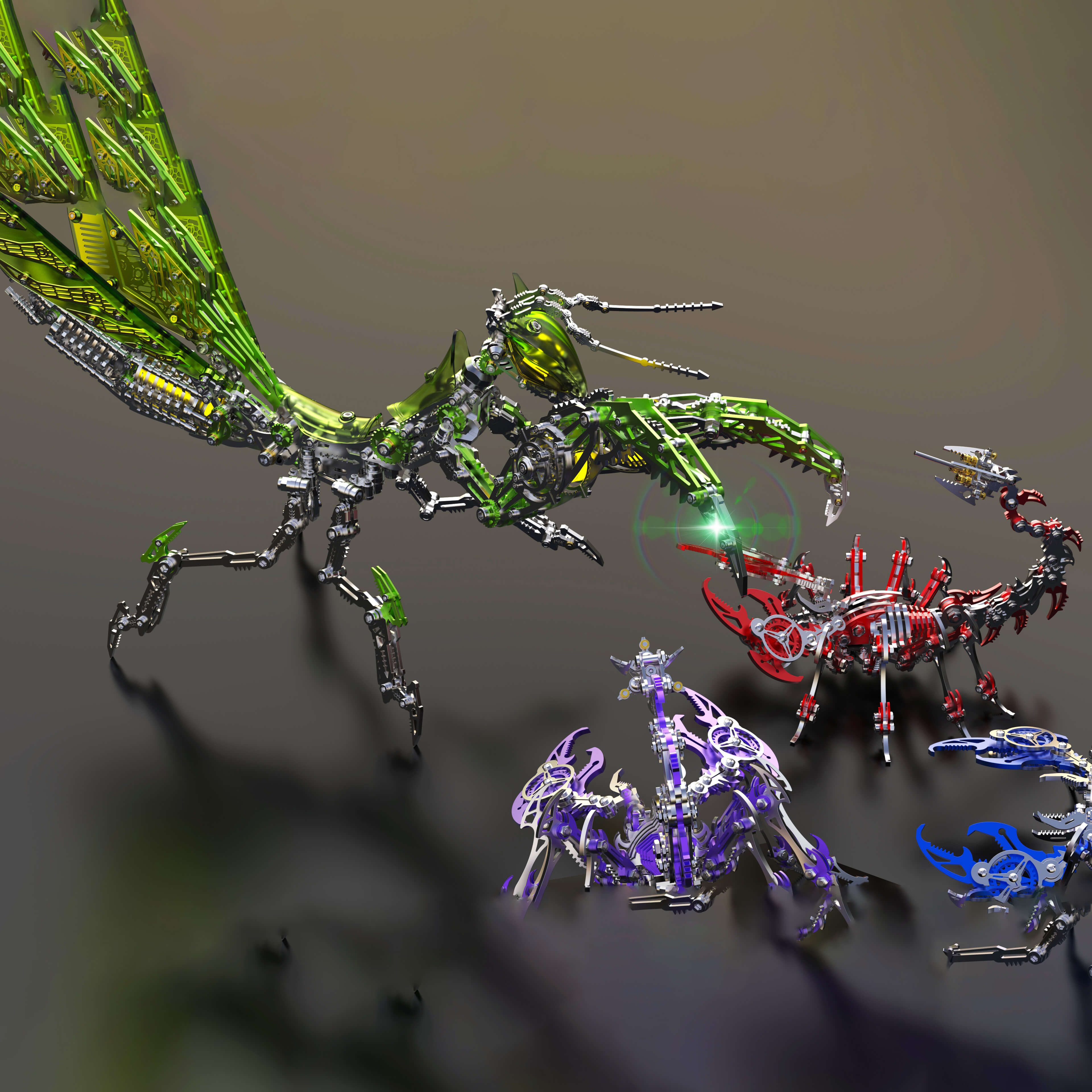 Mantis Mecánica Metal 3D 1200 piezas