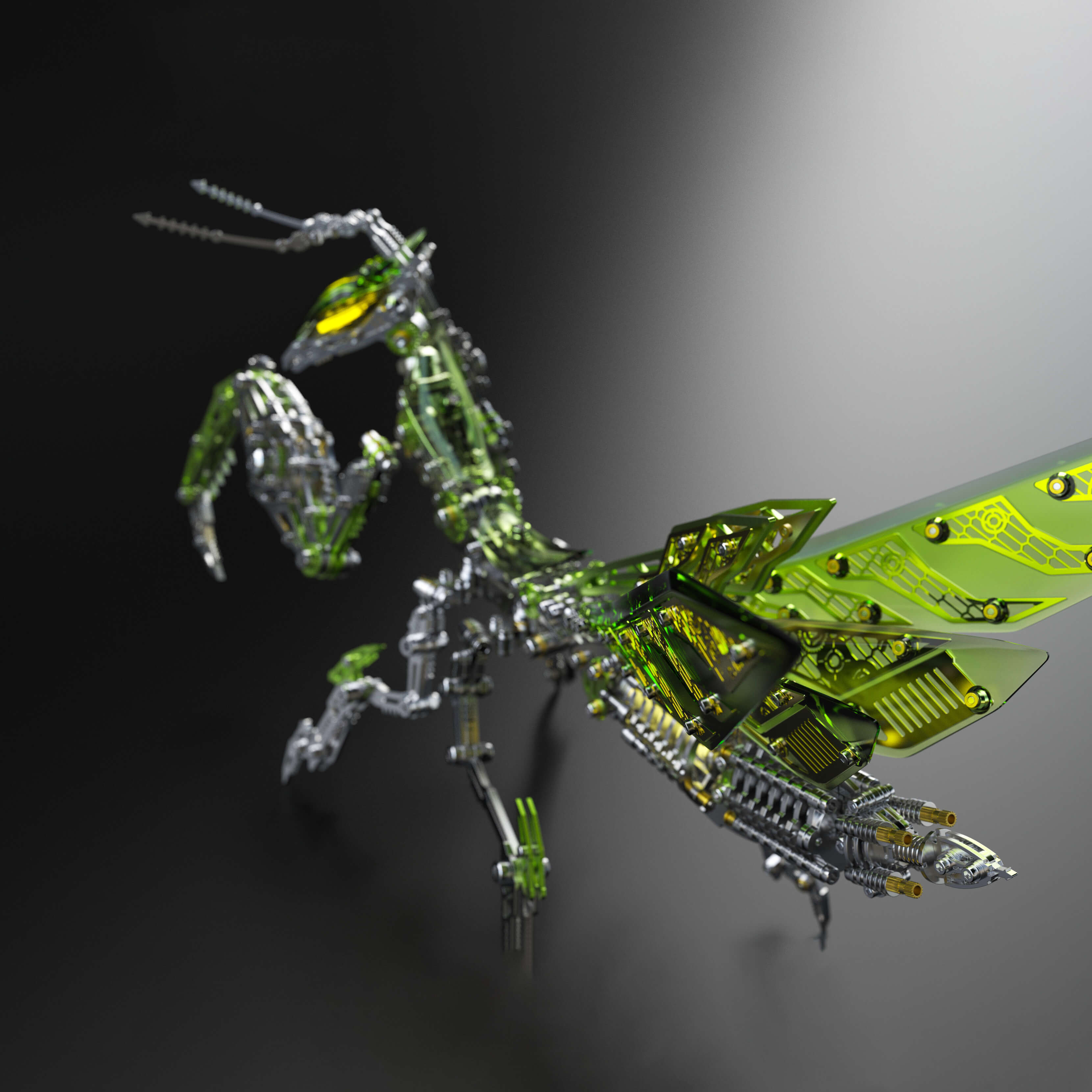 Mantis Mecánica Metal 3D 1200 piezas