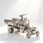 Camión Militar Camuflaje Mecánico Metal 3D