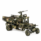 Camión Militar Camuflaje Mecánico Metal 3D