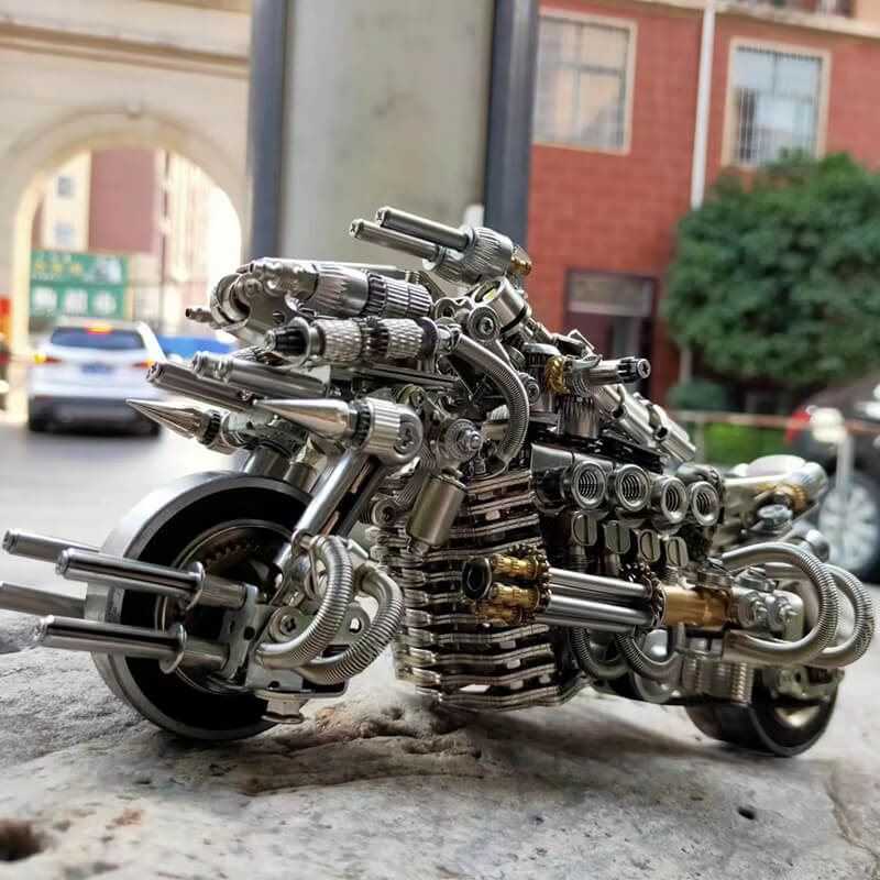 Motocicleta Mecánica Metal 3D 800 piezas
