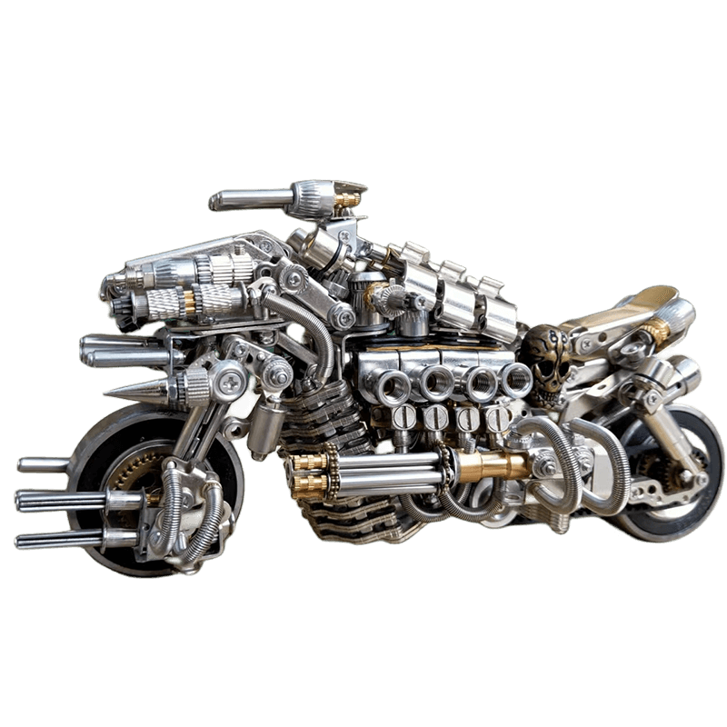 Motocicleta Mecánica Metal 3D 800 piezas