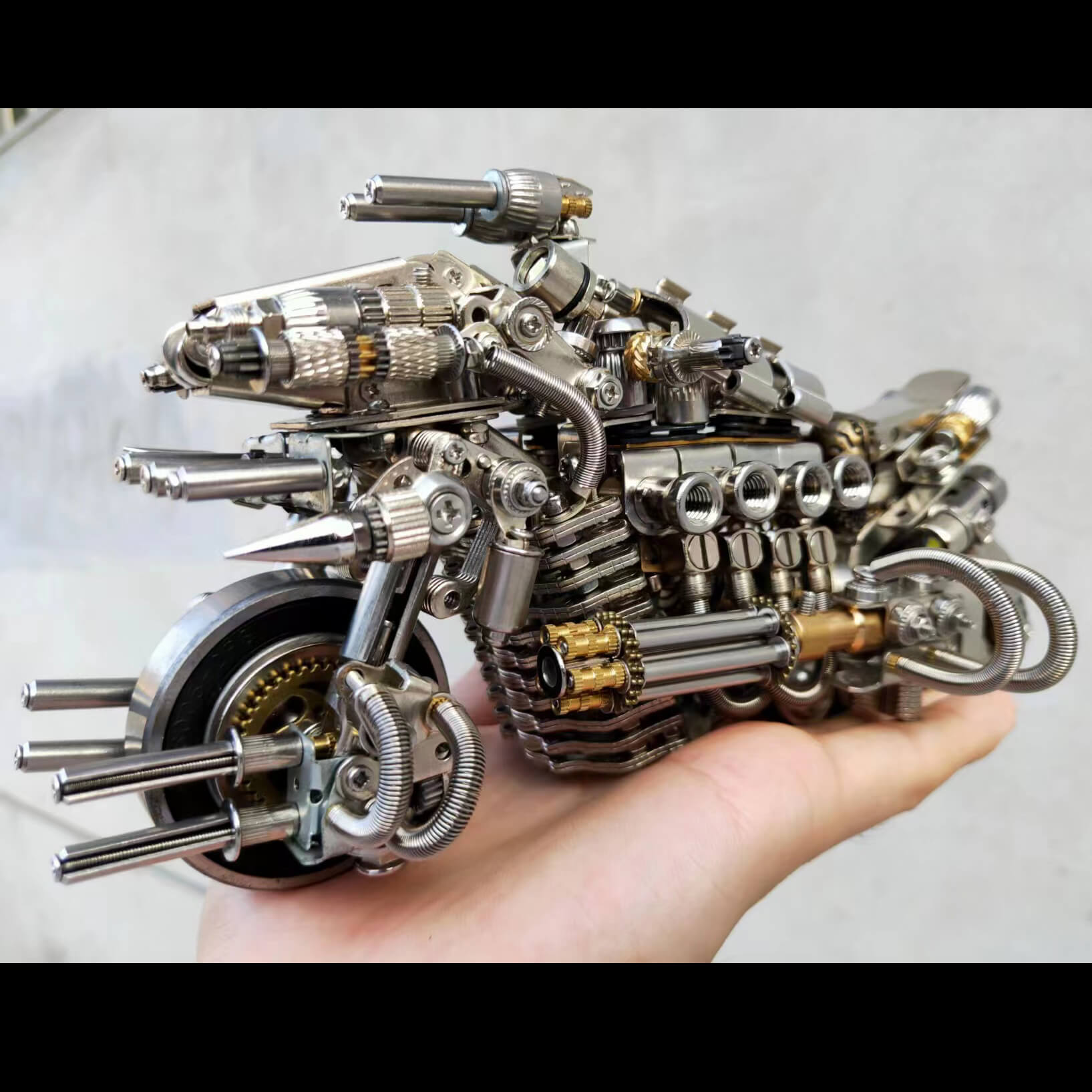 Motocicleta Mecánica Metal 3D 800 piezas