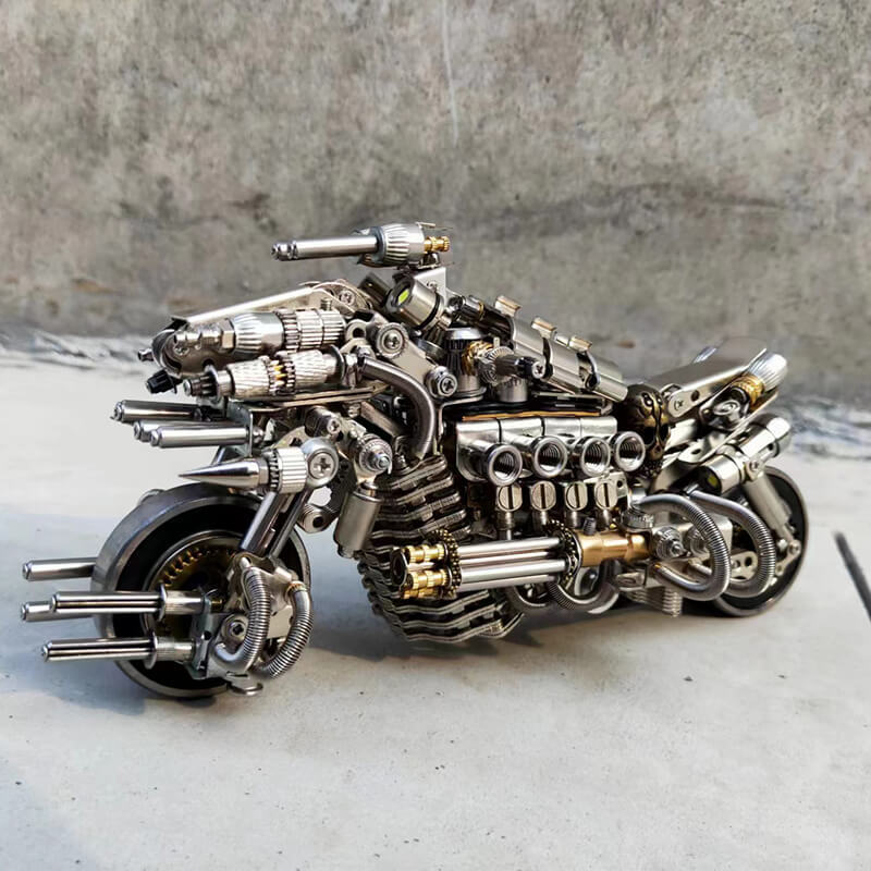Motocicleta Mecánica Metal 3D 800 piezas