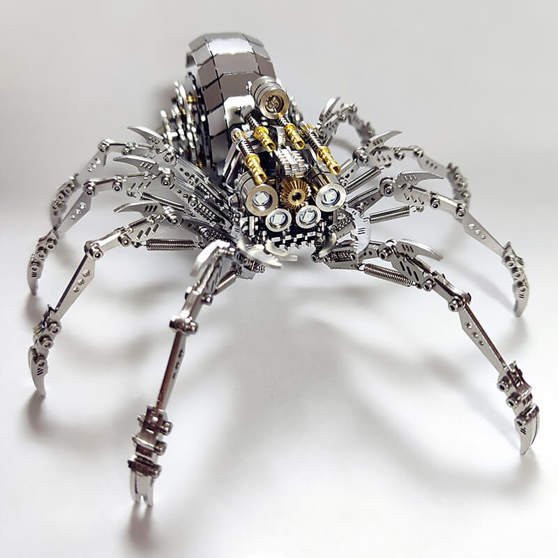 Araña Mecánica Giratoria Metal 3D con Luces