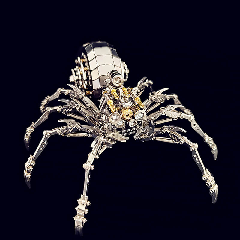 Araña Mecánica Giratoria Metal 3D con Luces