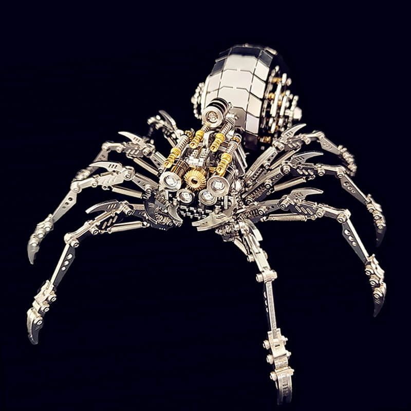 Araña Mecánica Giratoria Metal 3D con Luces