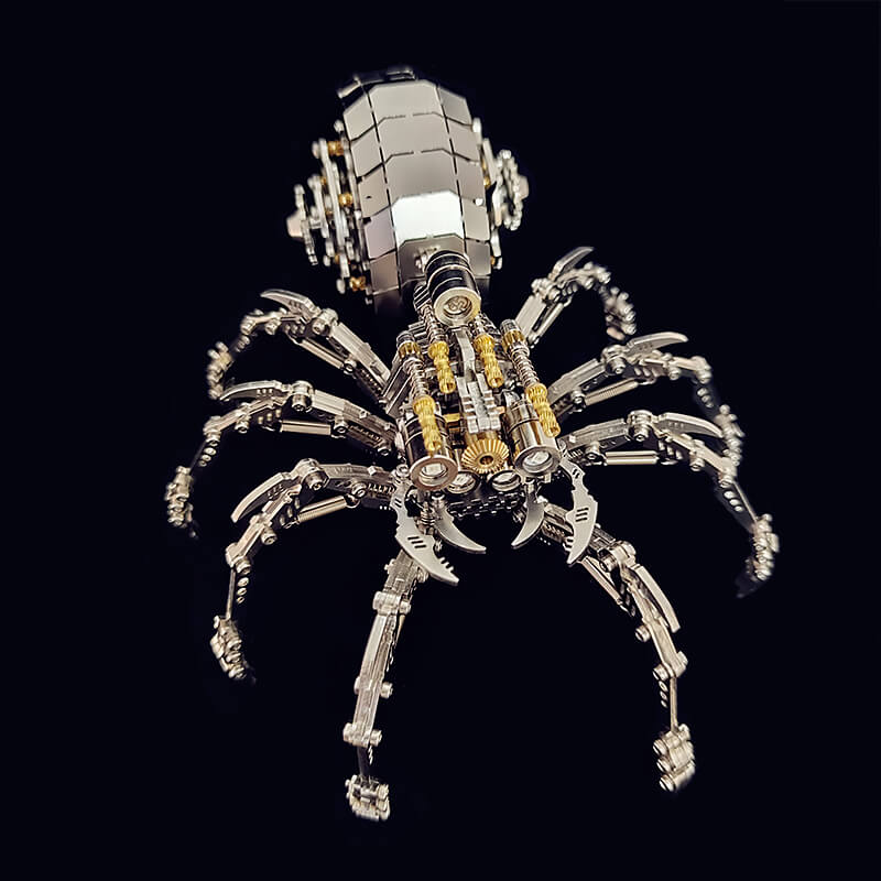 Araña Mecánica Giratoria Metal 3D con Luces