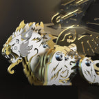 Tigre con Alas Criatura Mítica Metal 3D
