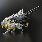 Tigre con Alas Criatura Mítica Metal 3D