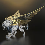 Tigre con Alas Criatura Mítica Metal 3D