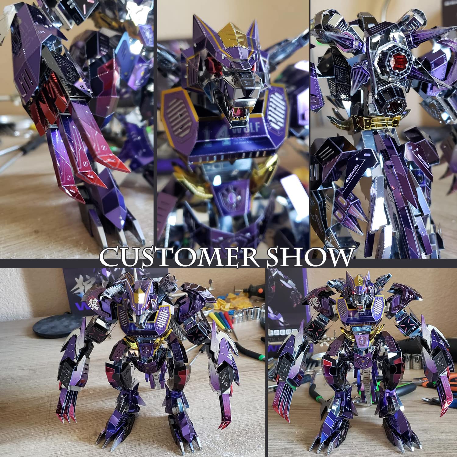 Lobo Mecánico Metal 3D