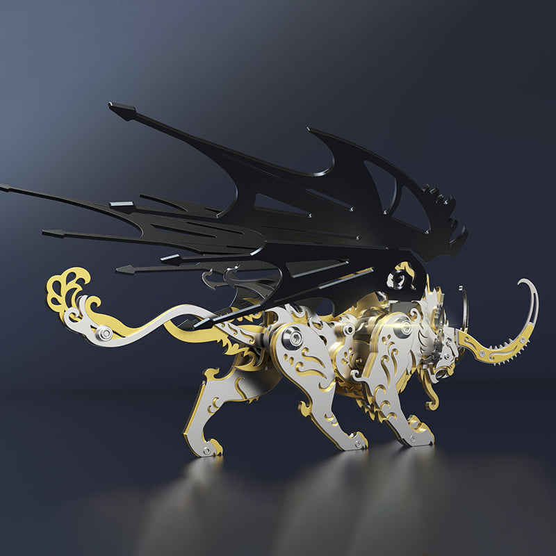 Criaturas Mitológicas Coloridas Metal 3D