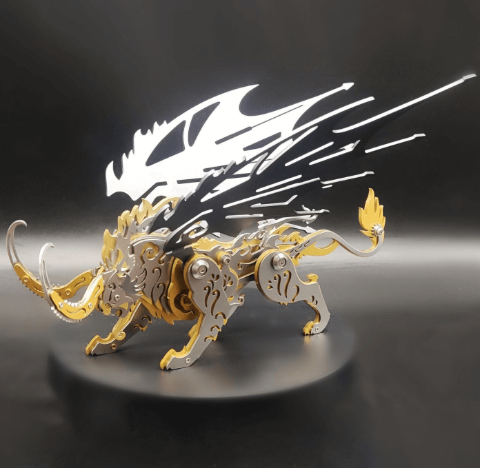 Criaturas Mitológicas Coloridas Metal 3D