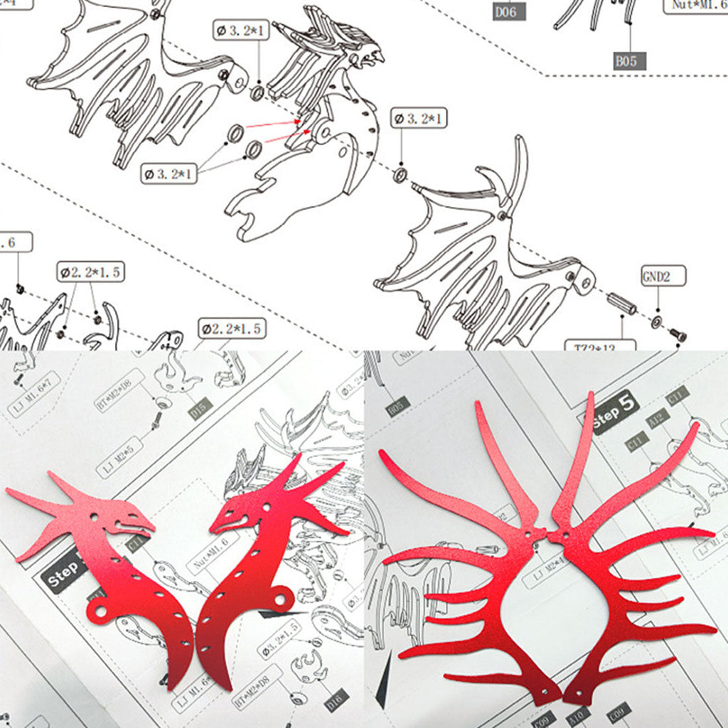 Pterosaurio Criatura Mítica Metal 3D