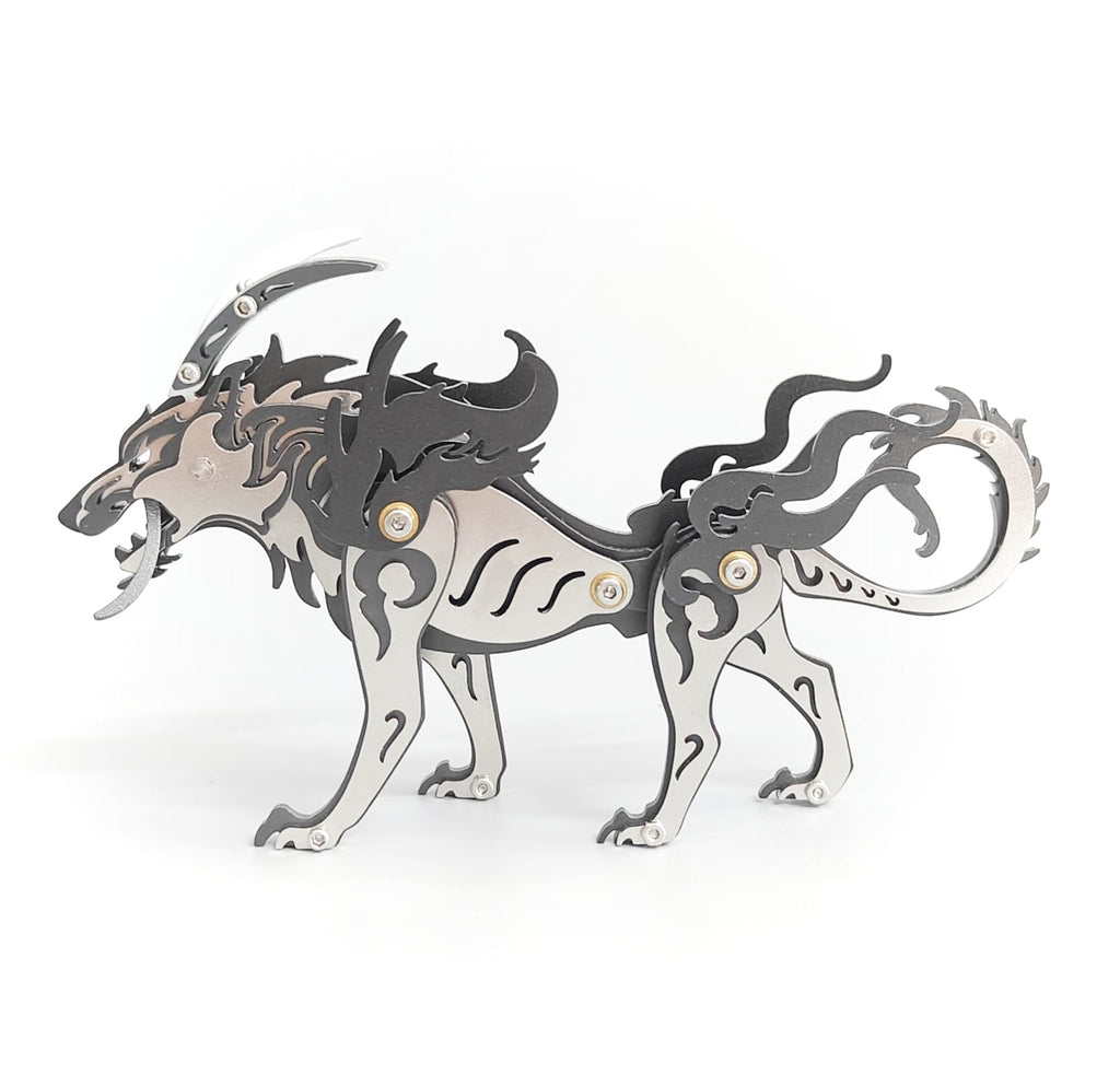 Lobo de las Llanuras Siberianas Metal 3D