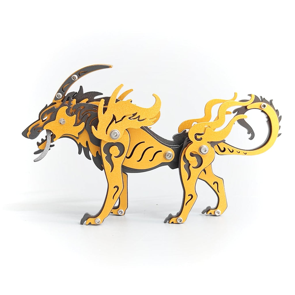 Lobo de las Llanuras Siberianas Metal 3D