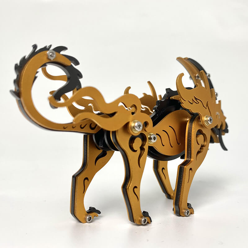 Lobo de las Llanuras Siberianas Metal 3D