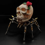 Araña Calavera Luz Nocturna Metal 3D Halloween