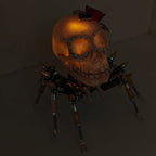 Araña Calavera Luz Nocturna Metal 3D Halloween