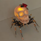 Araña Calavera Luz Nocturna Metal 3D Halloween