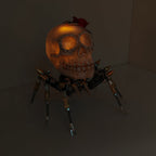 Araña Calavera Luz Nocturna Metal 3D Halloween