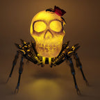 Araña Calavera Luz Nocturna Metal 3D Halloween