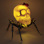 Araña Calavera Luz Nocturna Metal 3D Halloween
