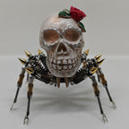 Araña Calavera Luz Nocturna Metal 3D Halloween