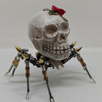 Araña Calavera Luz Nocturna Metal 3D Halloween