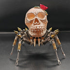 Araña Calavera Luz Nocturna Metal 3D Halloween
