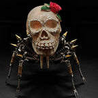 Araña Calavera Luz Nocturna Metal 3D Halloween