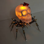 Araña Calavera Luz Nocturna Metal 3D Halloween